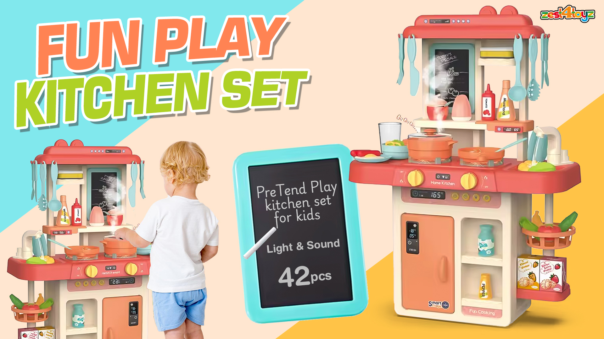 Buy Zest 4 Toyz Kitchen Set for Kids 42 PCS Battery Oprated